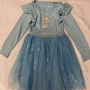 Disney Frozen Elsa Tutu Tuelle Blue Sparkly Multi-layer Dress Size 5T